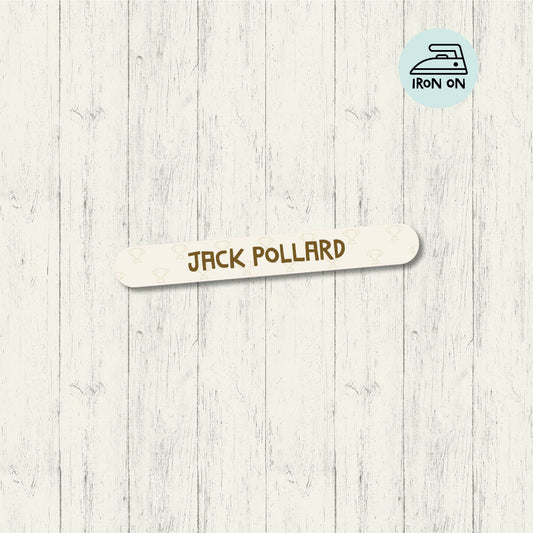 Football Mini Iron On Labels | Personalized Name Tags