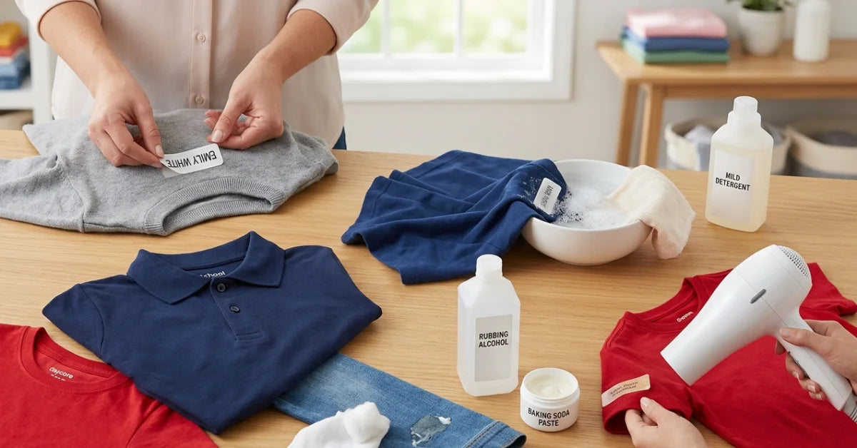 How to Remove Sticky Name Labels from Clothes