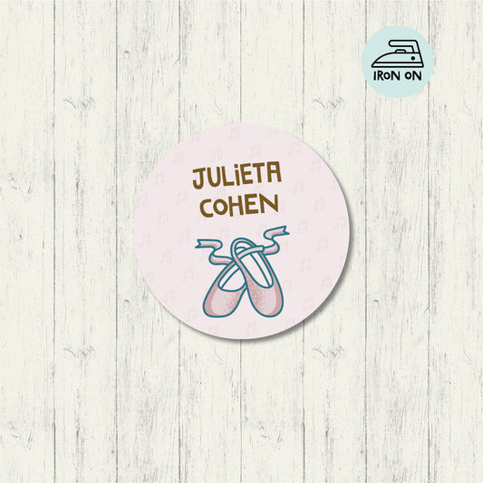 Ballet - Round Iron On Label
