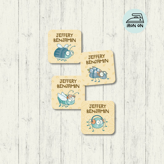 Crawly Critters - Square Iron On Labels