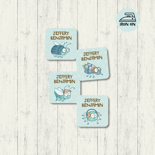 Crawly Critters - Square Iron On Labels