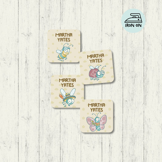 Cute Critters - Square Iron On Labels