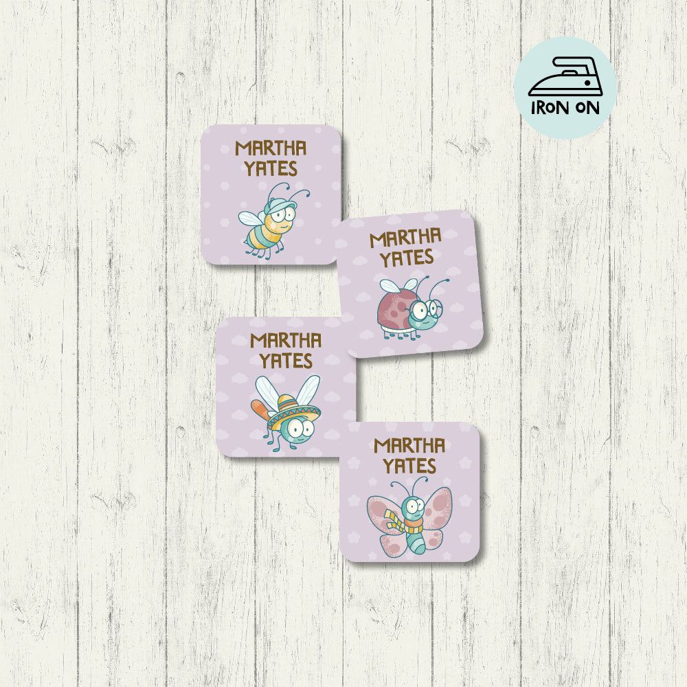 Cute Critters - Square Iron On Labels