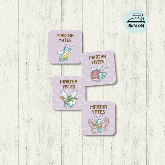 Cute Critters - Square Iron On Labels