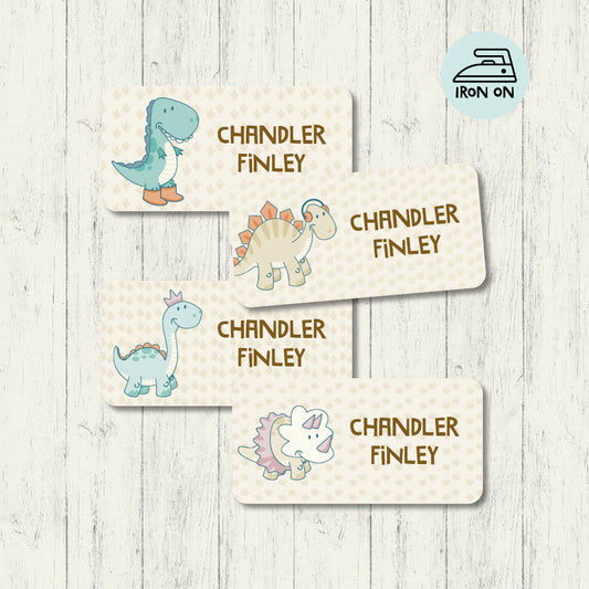 Dino Buddies - Standard Iron On Labels
