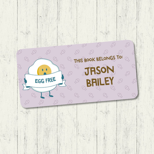 Egg Free - Book Label
