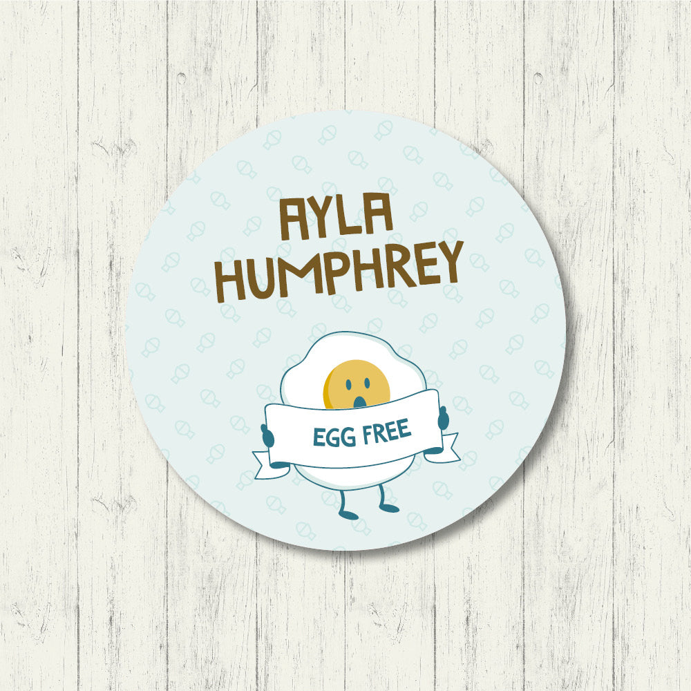 Egg Free - Circle Label