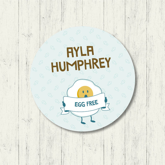 Egg Free - Circle Label