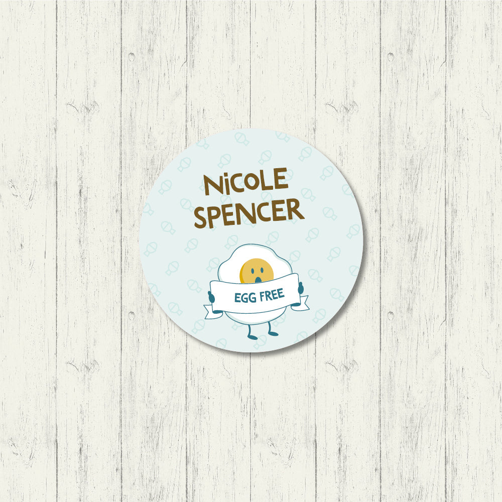 Egg Free - Shoe Label