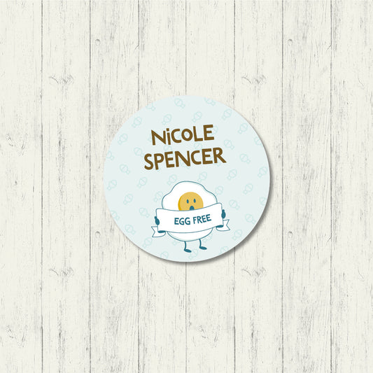 Egg Free - Shoe Label