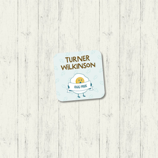 Egg Free - Square Label