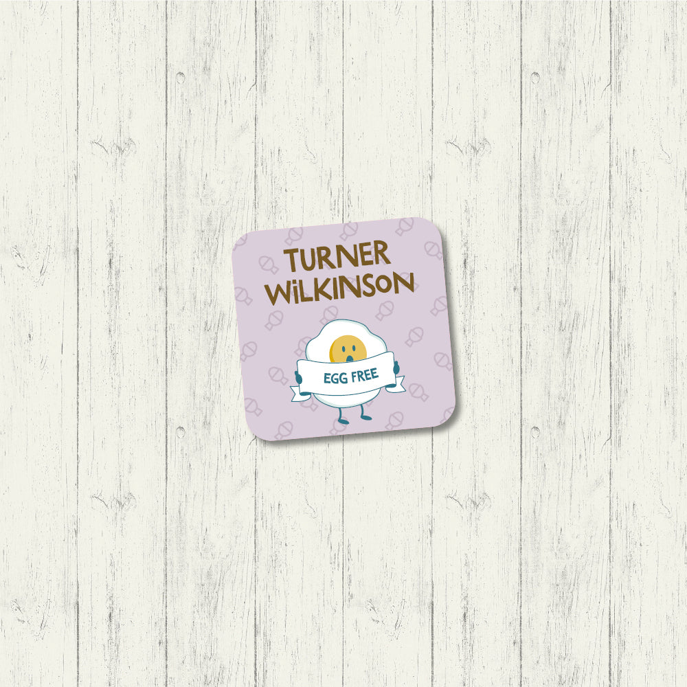 Egg Free - Square Label