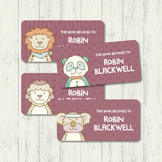 Fuzzy Friends - Book Labels