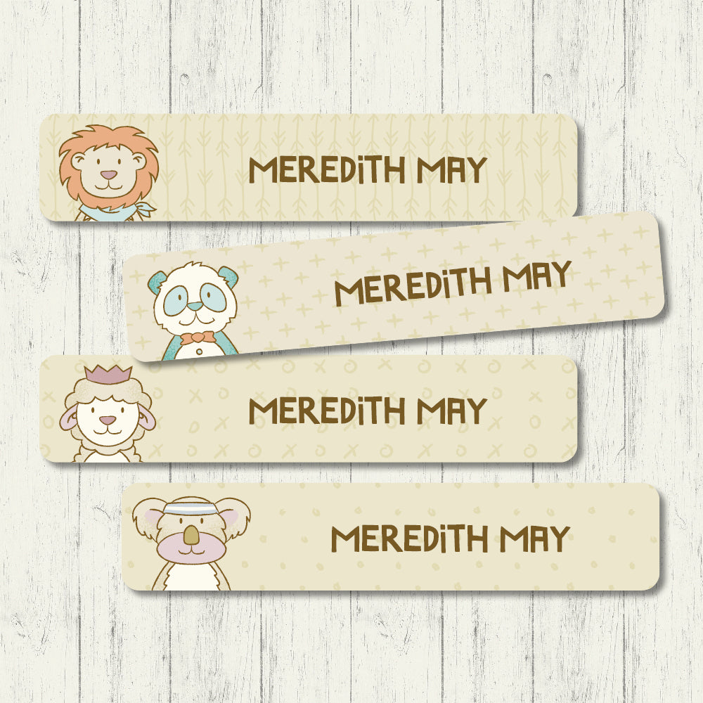Fuzzy Friends Large Labels – Bold, Durable & Waterproof