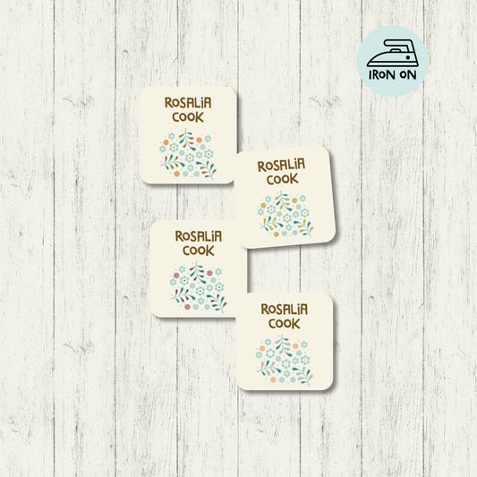 Garden Party - Square Iron On Labels
