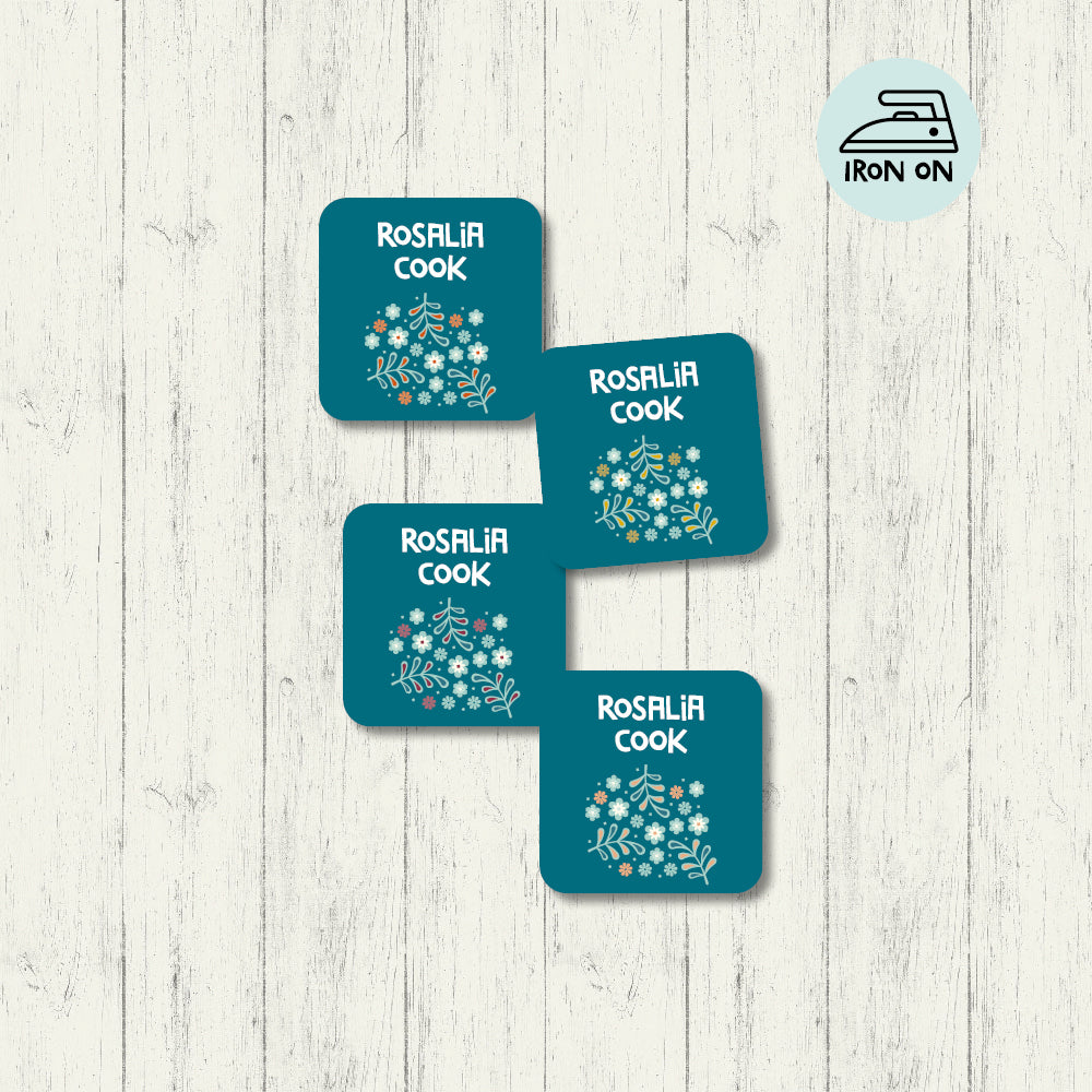 Garden Party - Square Iron On Labels