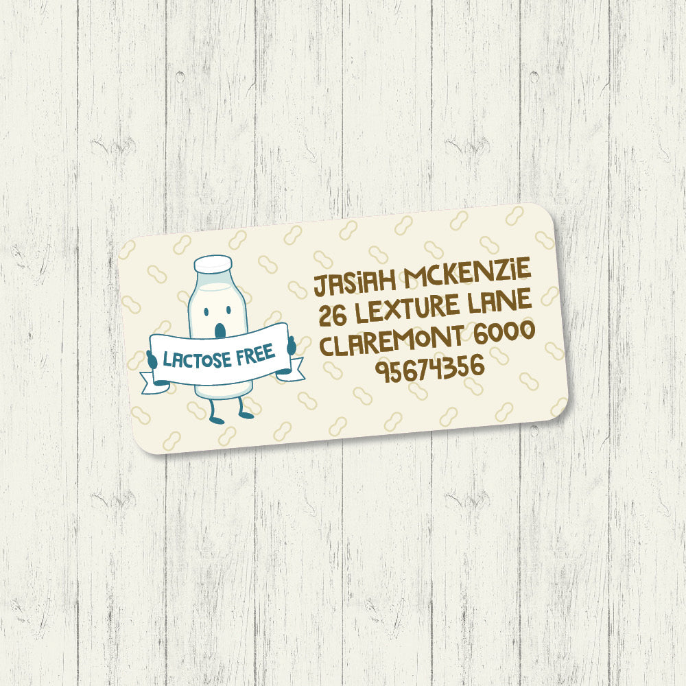 Lactose Free - Address Label