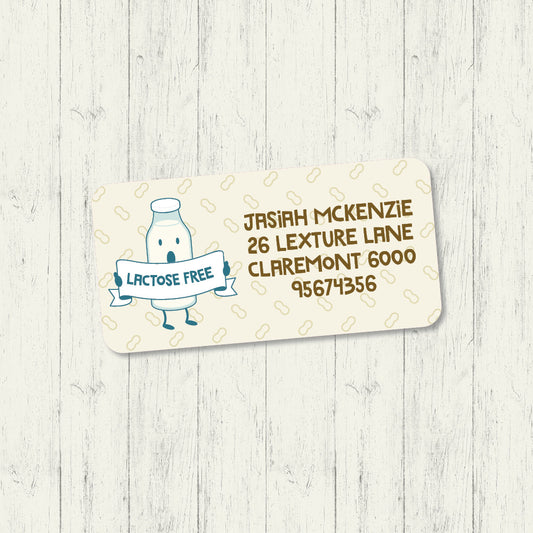 Lactose Free - Address Label