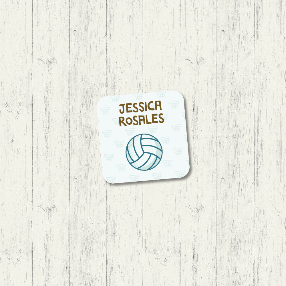 Netball Square Label – Small & Fun Stickers