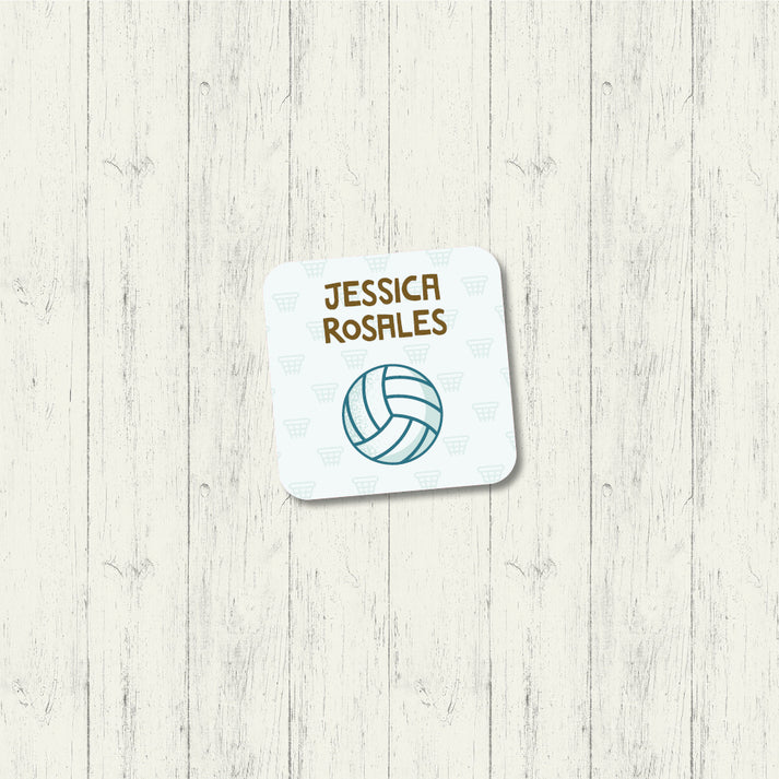 Netball Round Sticker Netball Square Label – Small & Fun Stickers