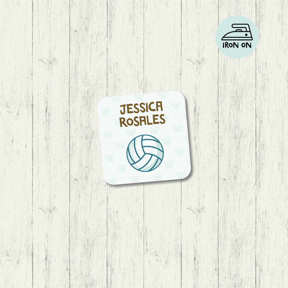 Netball - Square Iron On Label