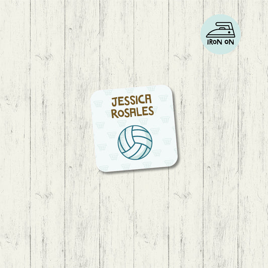 Netball - Square Iron On Label