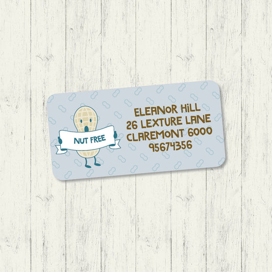 Nut Free - Address Label