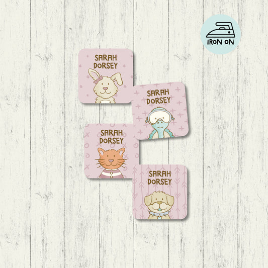 Pet Pals - Square Iron On Labels