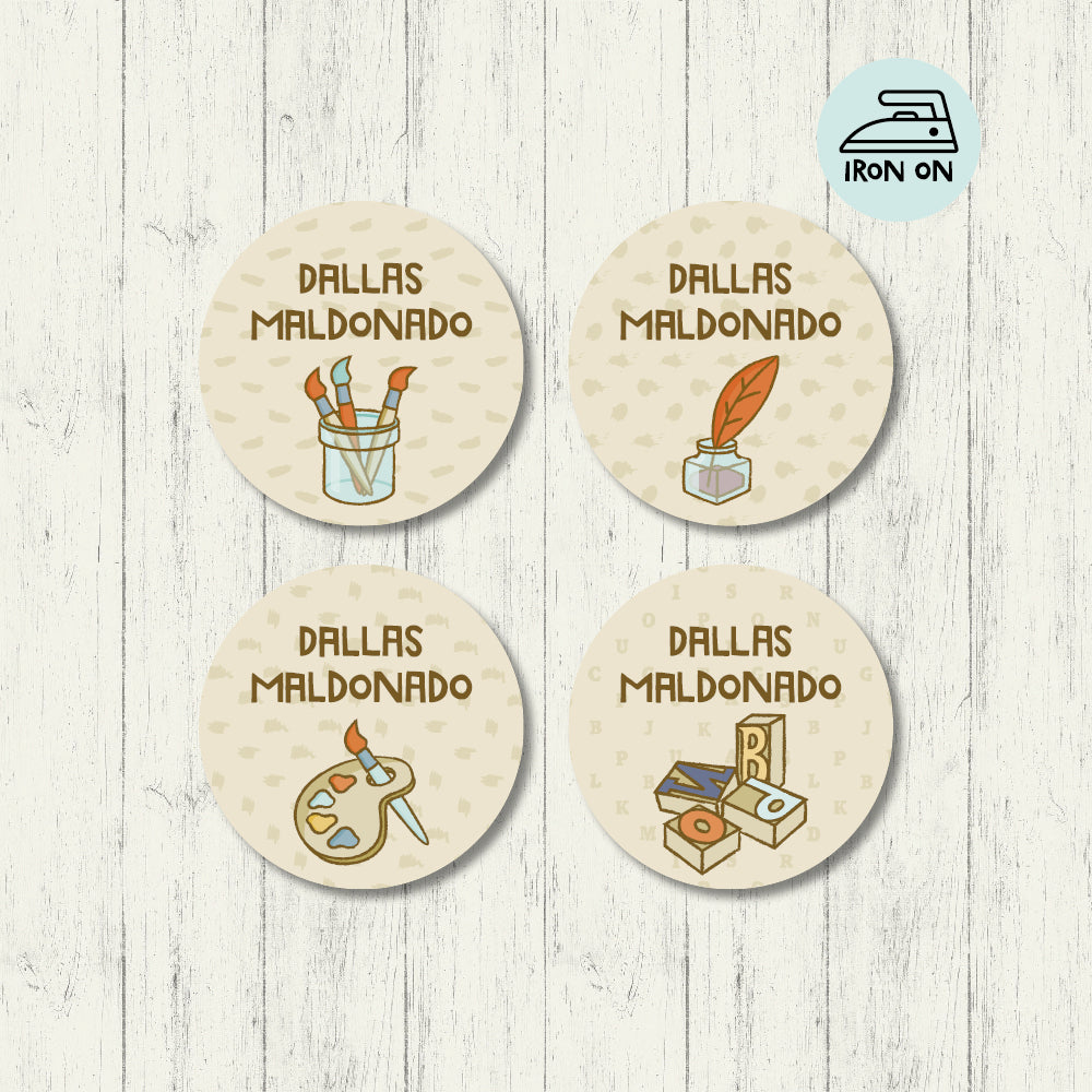 The Ink Shop - Round Iron On Labels