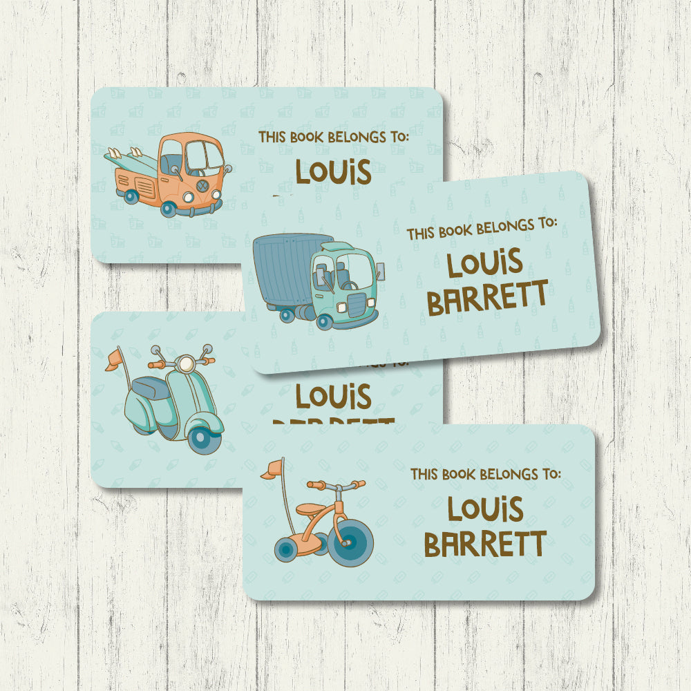 Zoom Zoom - Book Labels