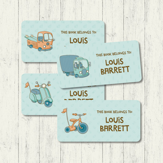 Zoom Zoom - Book Labels