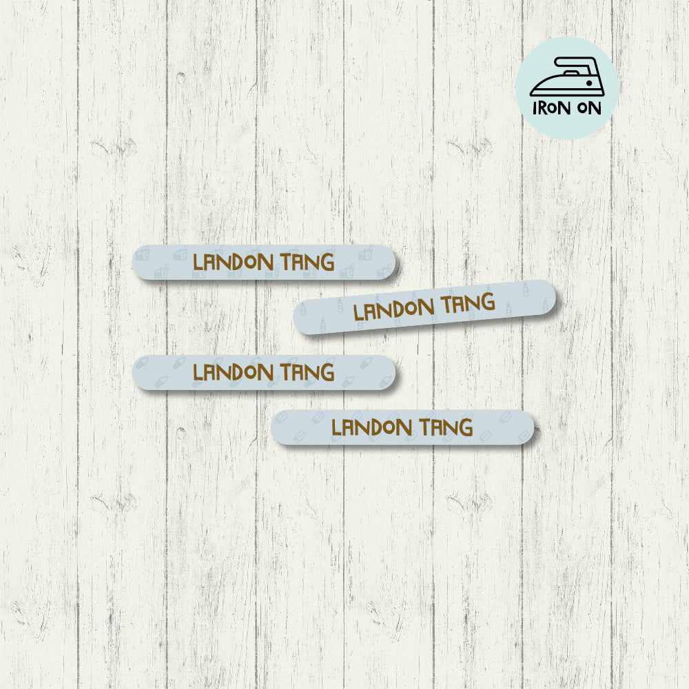 Zoom Zoom Mini Iron On Labels | Personalized Name Tags